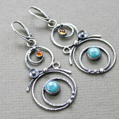 Blue stone earrings "Cocktail Hour" – Elegant & refined