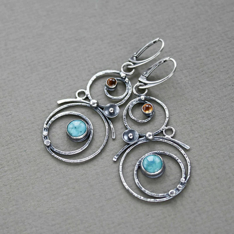Blue stone earrings "Cocktail Hour" – Elegant & refined