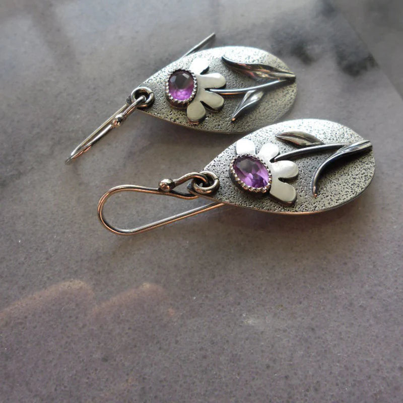 Retro Three Dimensional Flower Earrings "Garden Party" – Fresh & feminine