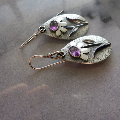 Retro Three Dimensional Flower Earrings "Garden Party" – Fresh & feminine
