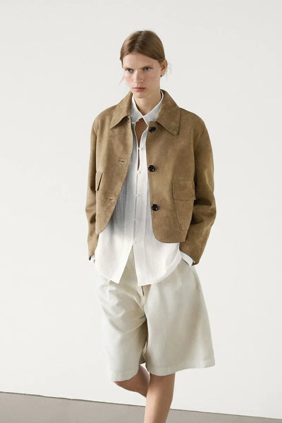 Wool collared jacket "City Brunch" – Elegant & refined