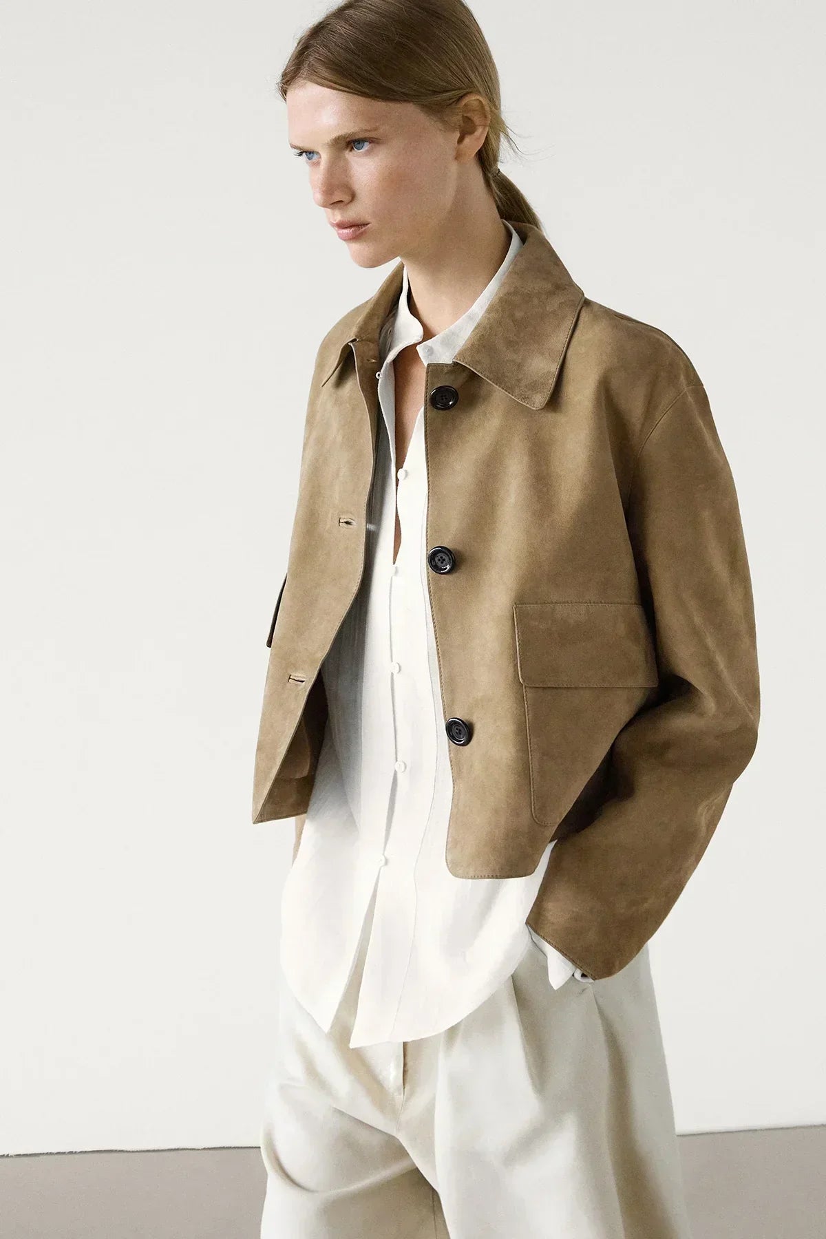 Wool collared jacket "City Brunch" – Elegant & refined