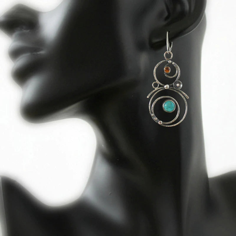 Blue stone earrings "Cocktail Hour" – Elegant & refined