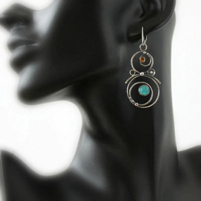 Blue stone earrings "Cocktail Hour" – Elegant & refined