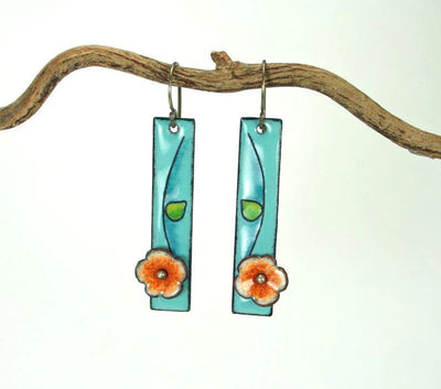 Floral enamel earrings "Garden Party" – Elegant & refined
