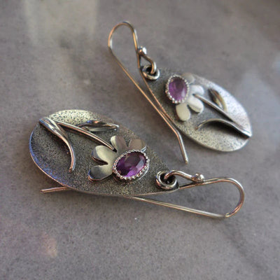 Retro Three Dimensional Flower Earrings "Garden Party" – Fresh & feminine