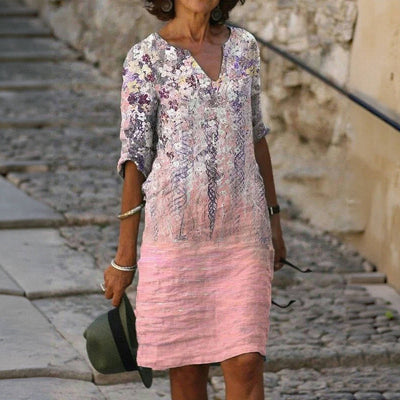 Silk dress "Morning Coffee" – Elegant & refined