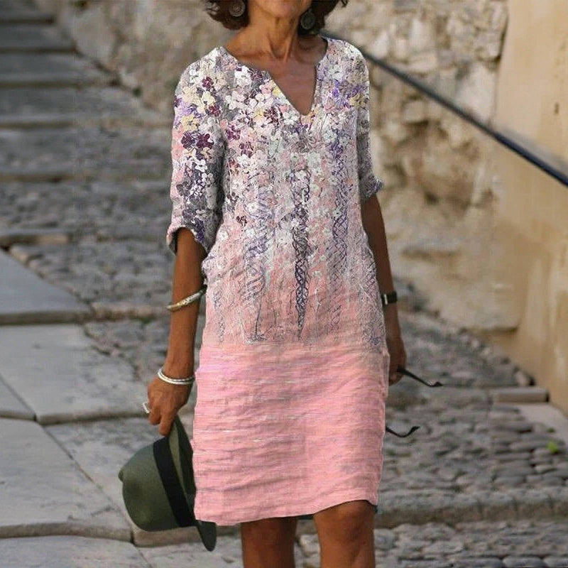 Silk dress "Morning Coffee" – Elegant & refined