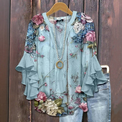 Silk blouse "Garden Party" – Elegant & refined