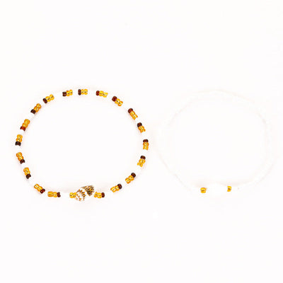 Bohemian pearl bracelet "Sunset Soirée" – Elegant & natural