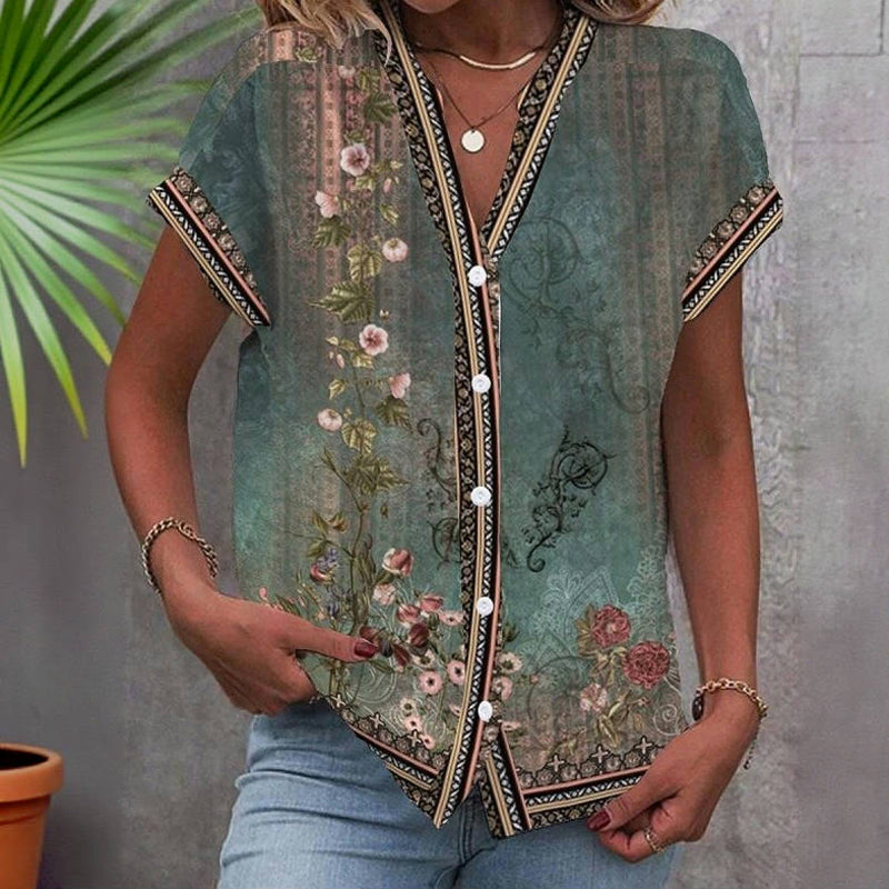 Silk blouse "Garden Party" – Elegant & refined