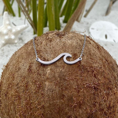 Silver Sea Wave Necklace "Beach Walk" – Elegant & natural