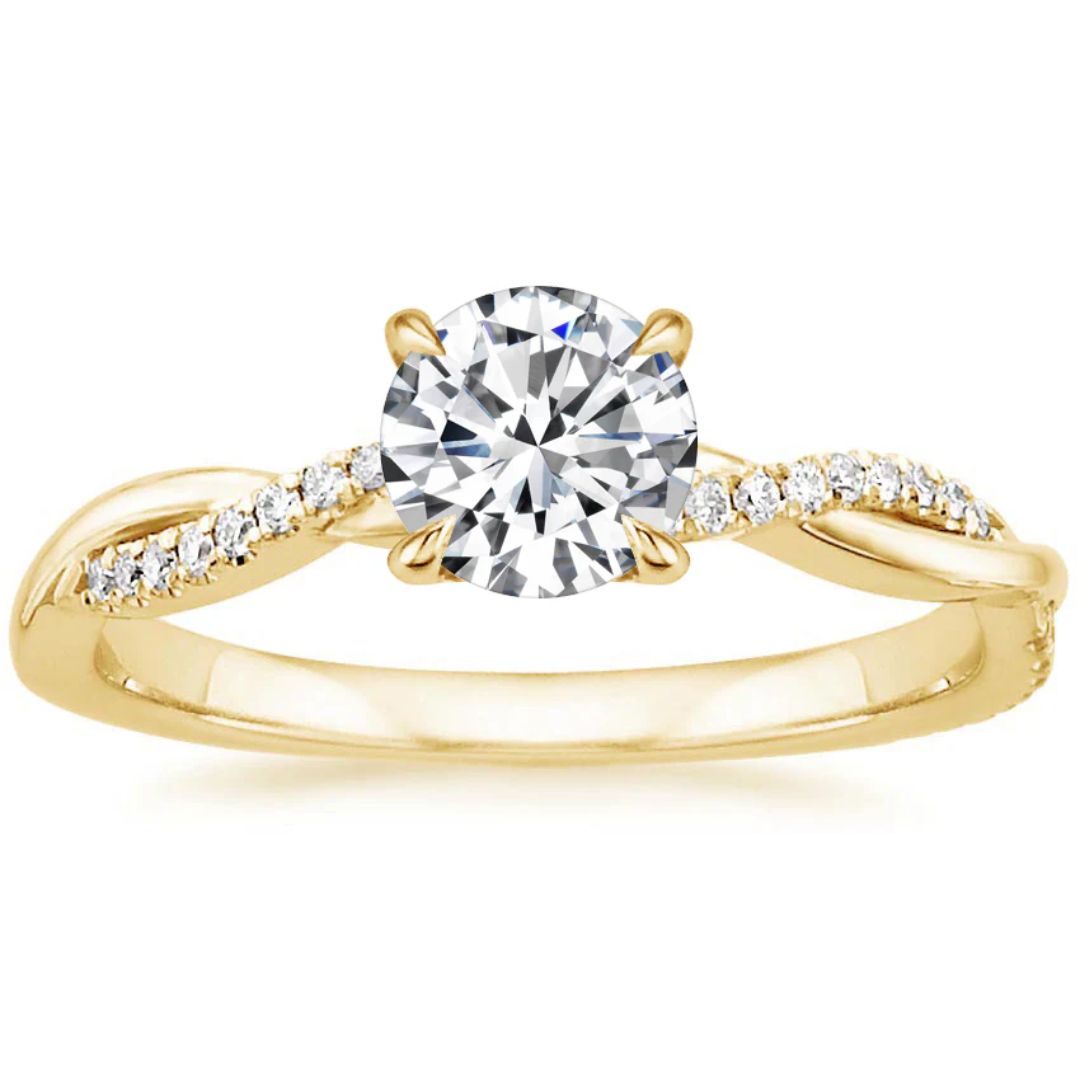 Zirconia golden elegant ring "Romantic Dinner" – Elegant & refined