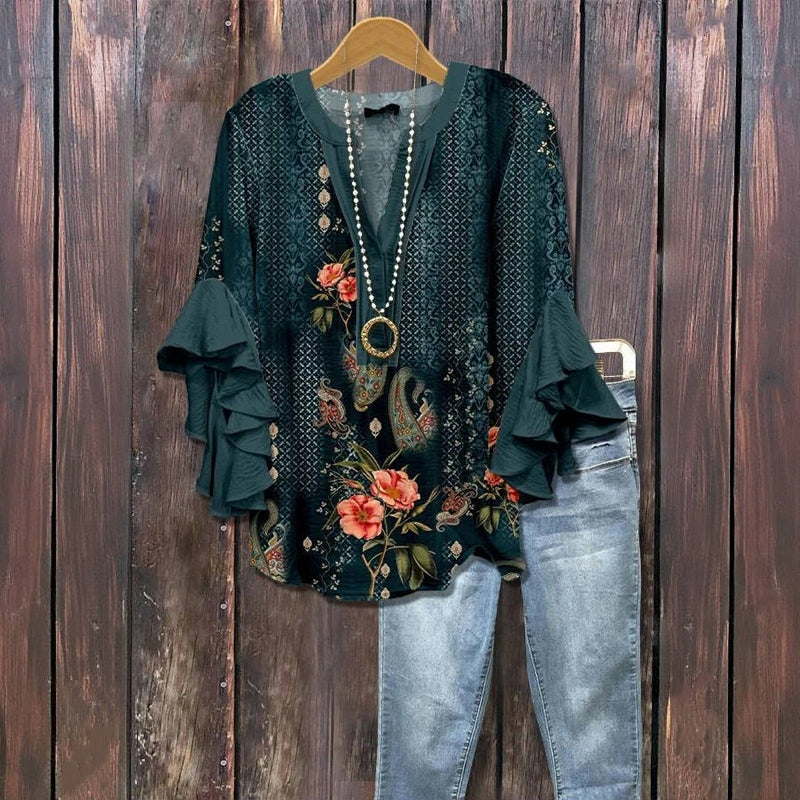 Silk blouse "Garden Party" – Elegant & refined