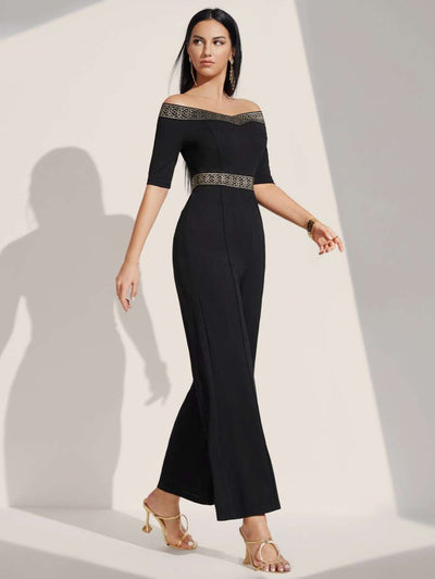 Contrast tape jumpsuit "Cocktail Hour" – Elegant & refined