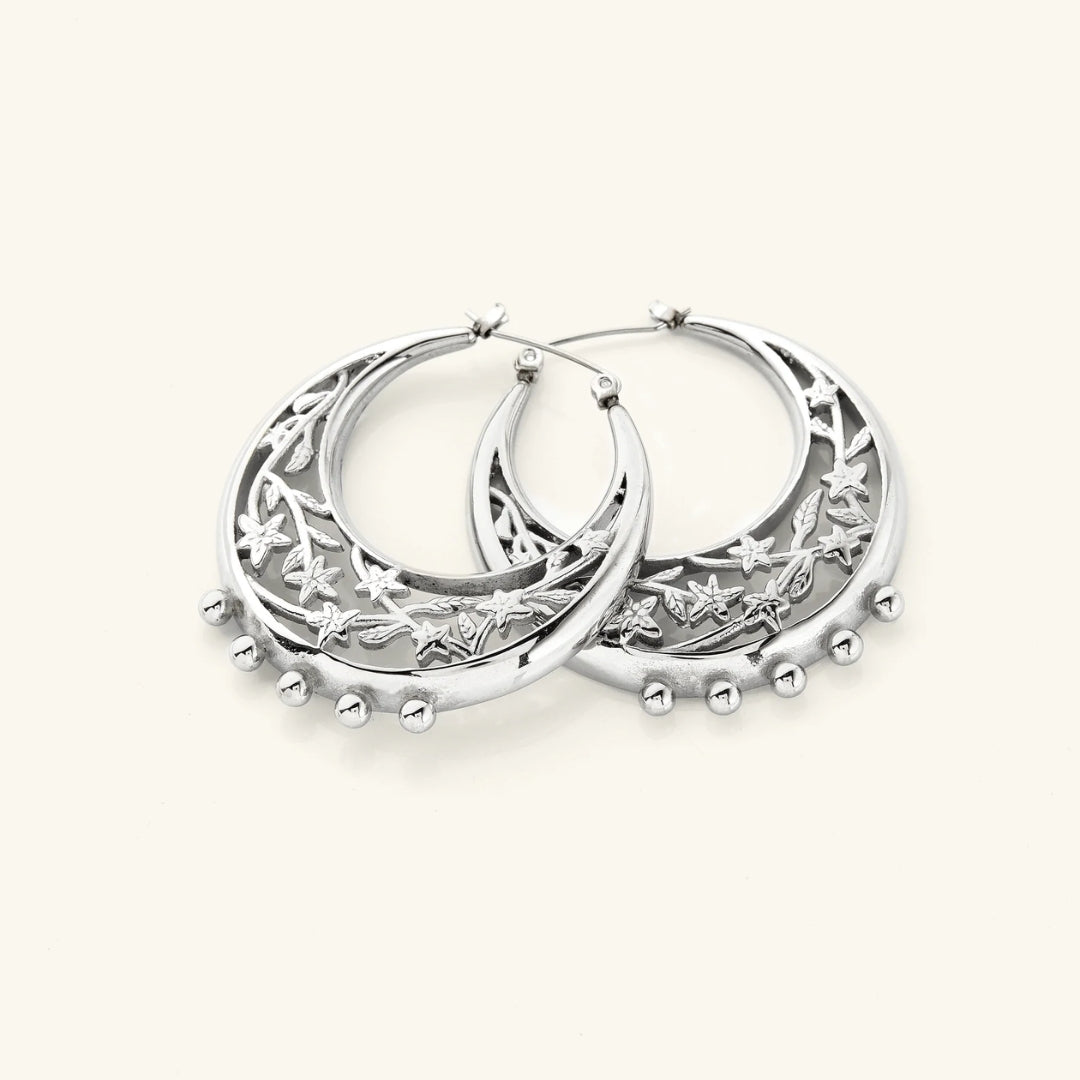 Crescent Moon Star Earrings "Sunset Soirée" – Timeless & chic