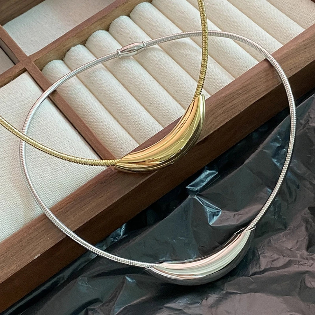 Gold & silver necklace "Sunset Soirée" – Elegant & refined