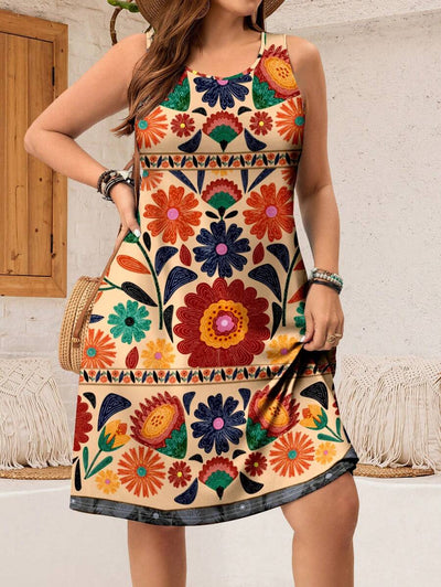 Tropical graphic print dress "Beach Walk" – Carefree & beautiful