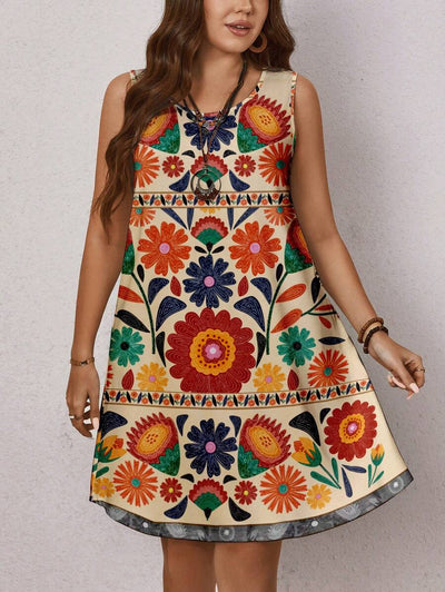 Tropical graphic print dress "Beach Walk" – Carefree & beautiful