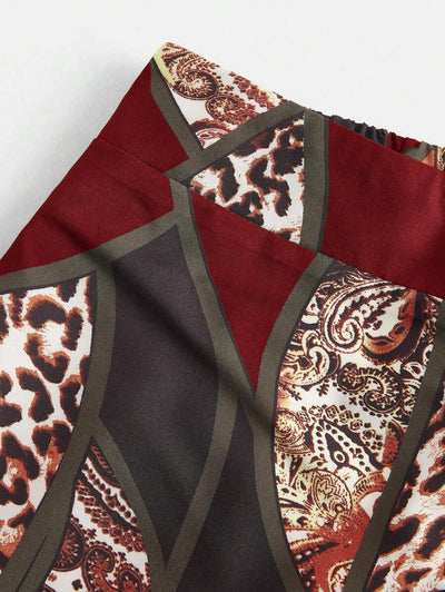 Geometric print t-shirt and wide leg pants set "Sunday Picnic" – Chic & casual