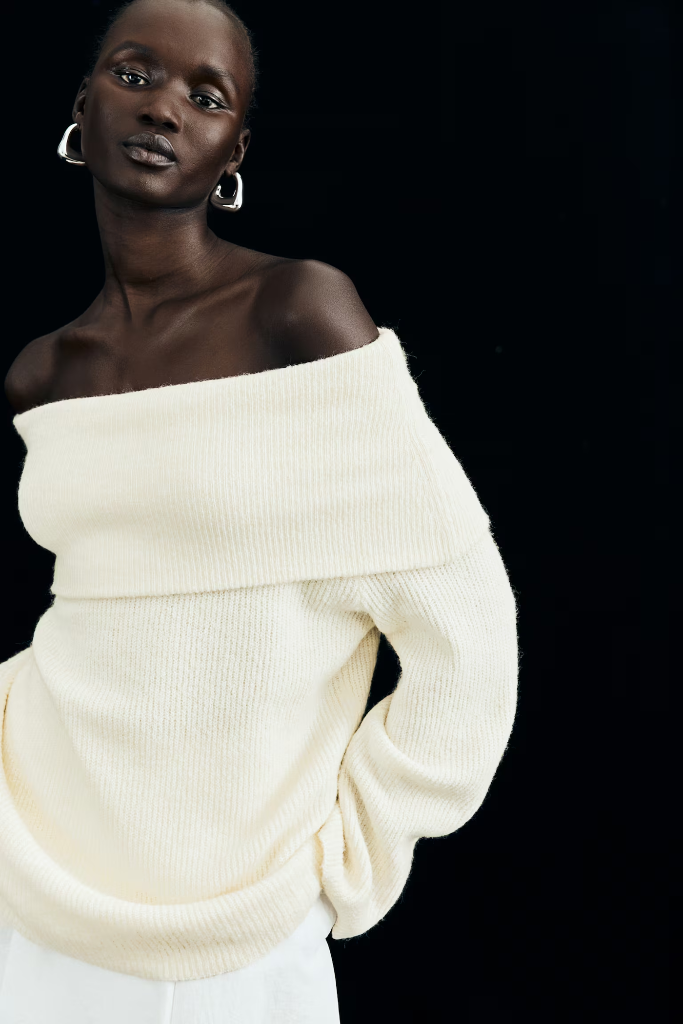 Linen off-shoulder top "Sunset Soirée" – Soft & sophisticated