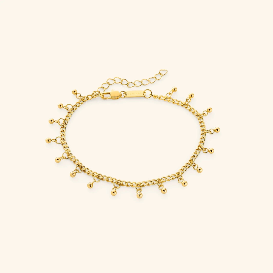 Golden thin beads bracelet "Sunset Soirée" – Elegant & refined