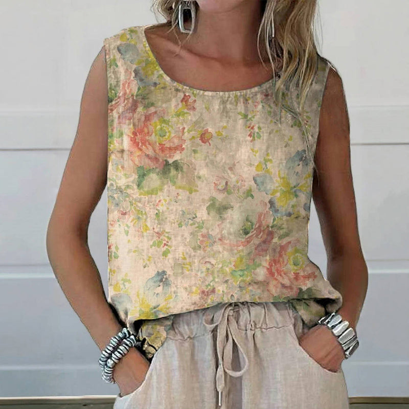 Silk top "Garden Party" – Serene & chic