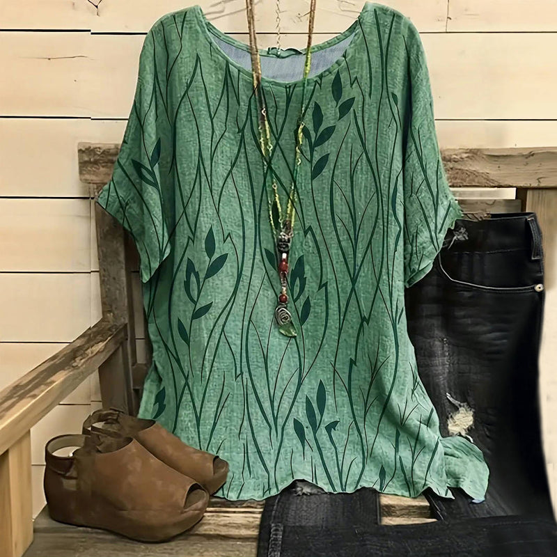 Silk blouse "Family BBQ" – Elegant & refined