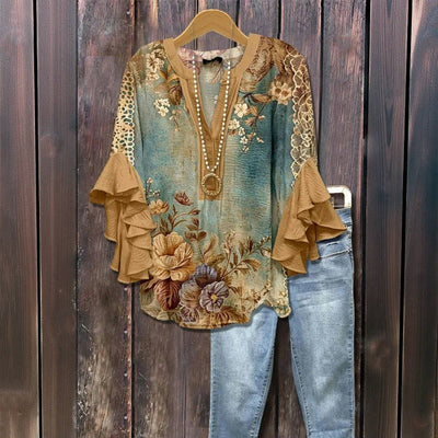 Silk blouse "Garden Party" – Soft & sophisticated