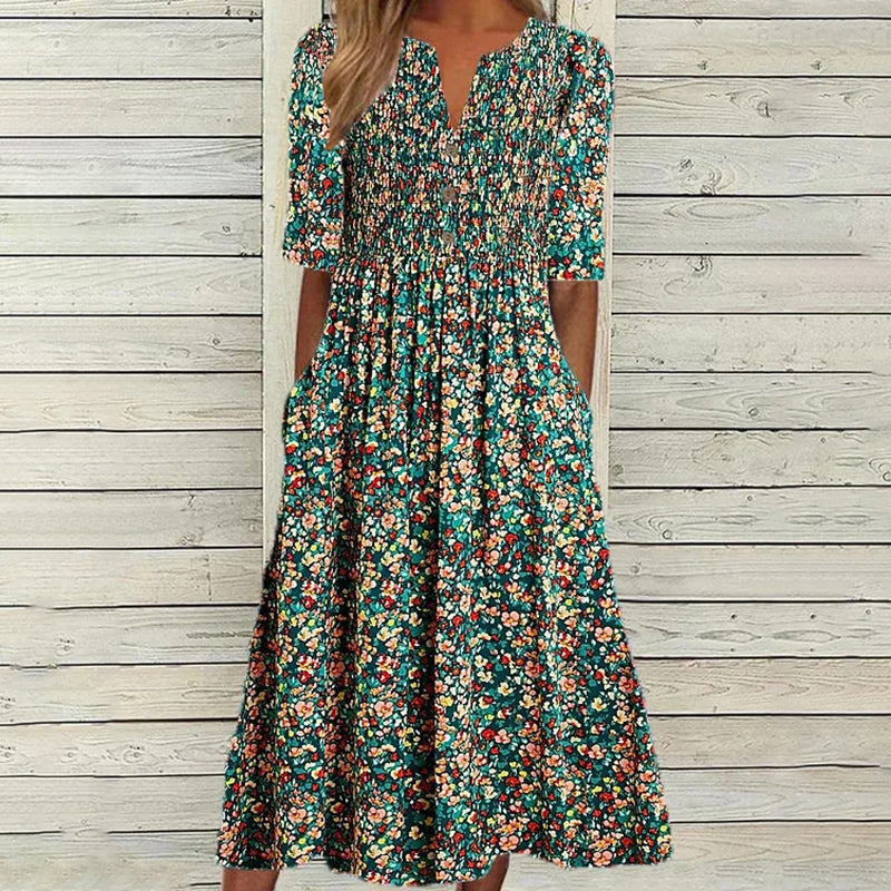 Silk dress "Sunday Picnic" – Soft & sophisticated