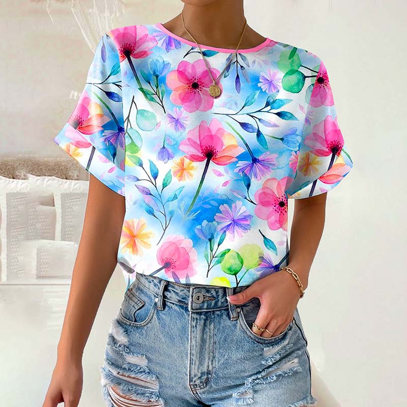 Silk top "Garden Party" – Fresh & feminine