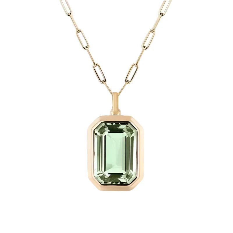 Elowen Green Charm Necklace