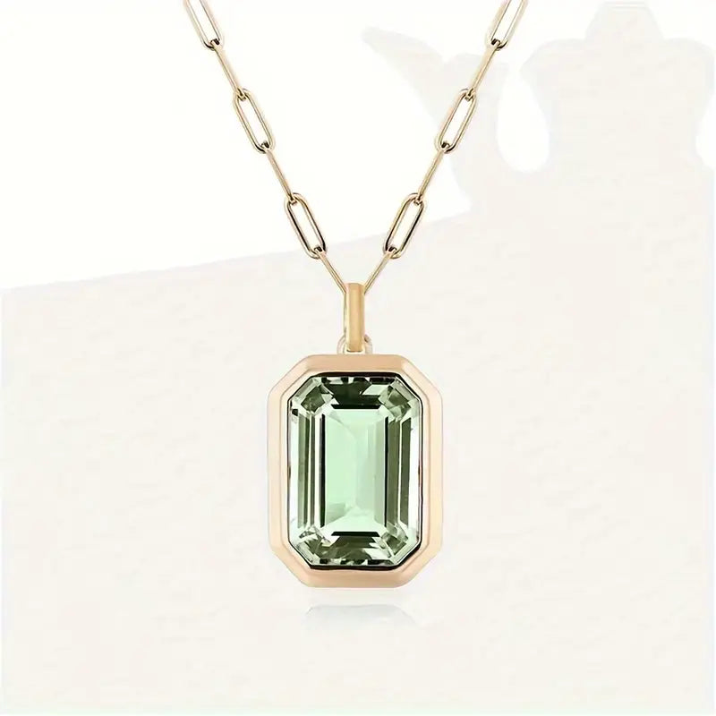 Elowen Green Charm Necklace