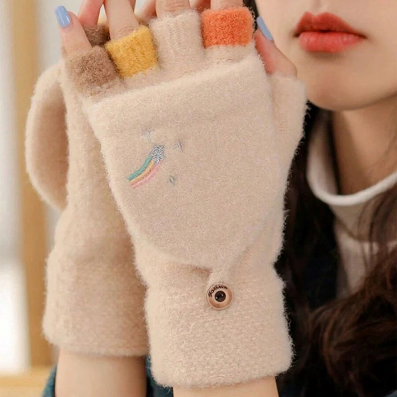 Knitted gloves "Morning Coffee" – Classic & warm
