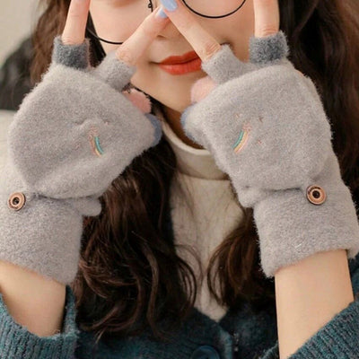 Knitted gloves "Morning Coffee" – Classic & warm