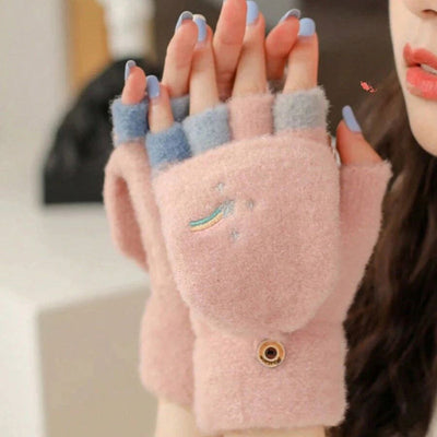 Knitted gloves "Morning Coffee" – Classic & warm