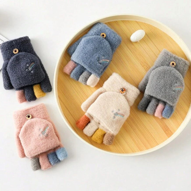 Knitted gloves "Morning Coffee" – Classic & warm