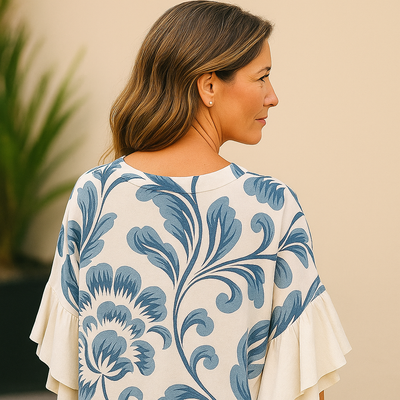 Silk blouse "Market Stroll" – Soft & sophisticated