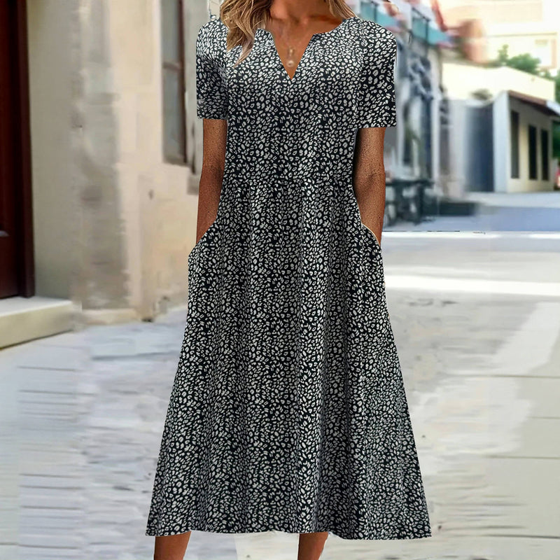 Silk dress "Morning Coffee" – Elegant & refined