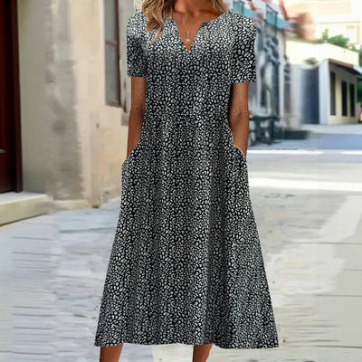 Silk dress "Morning Coffee" – Elegant & refined