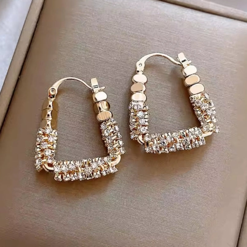 Cubic hoop earrings "Cocktail Hour" – Elegant & refined
