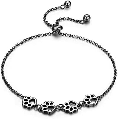 Sterling Silver Paw Print Bracelet