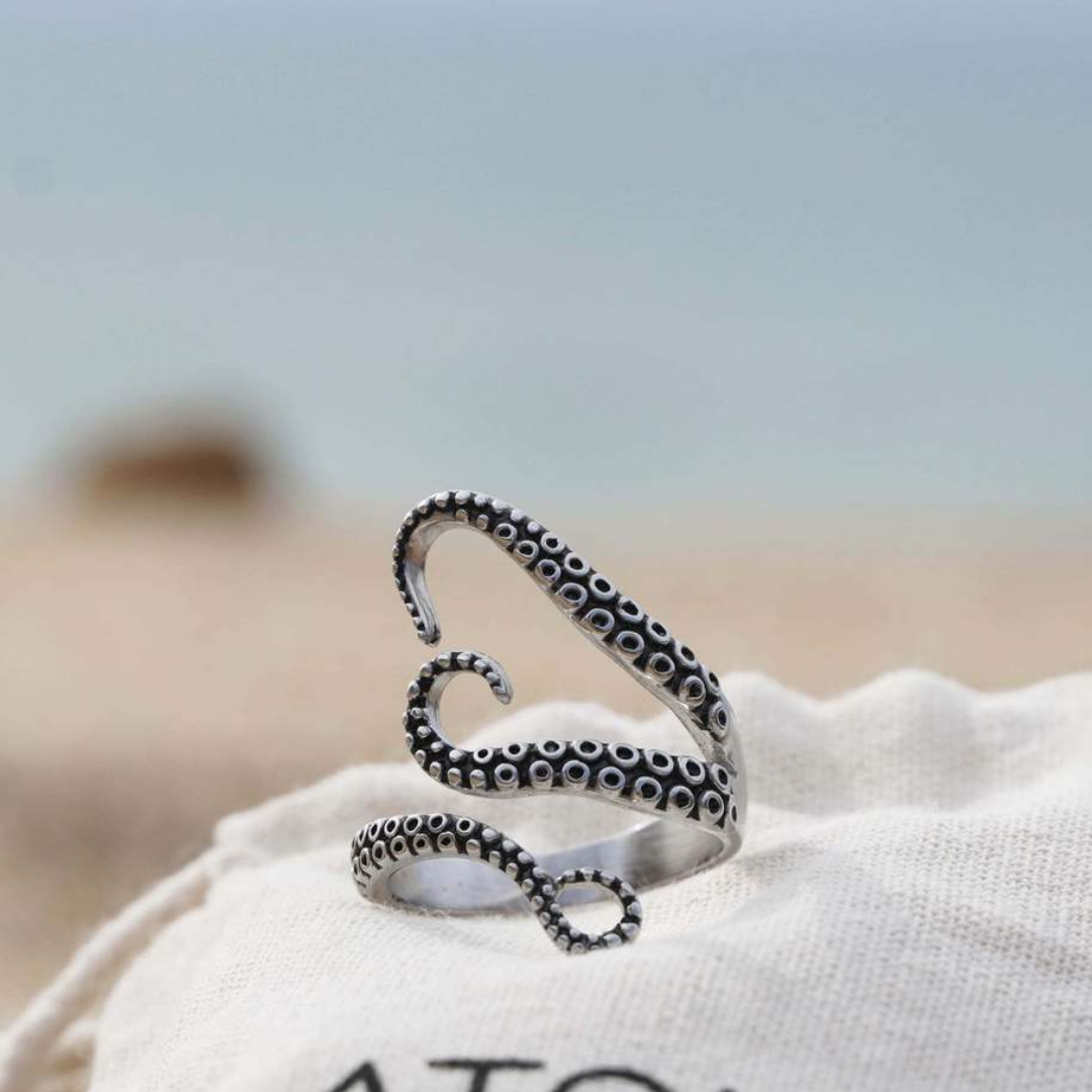 Tentacles adjustable silver ring "Cocktail Hour" – Elegant & refined