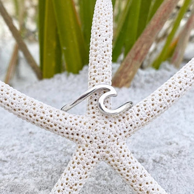 Silver sea wave ring "Sunset Soirée" – Elegant & refined