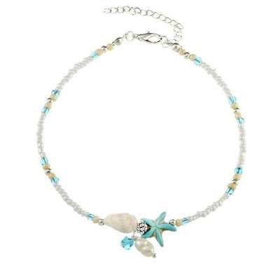 Star and Shell anklet bracelet "Beach Walk" – Natural & stylish