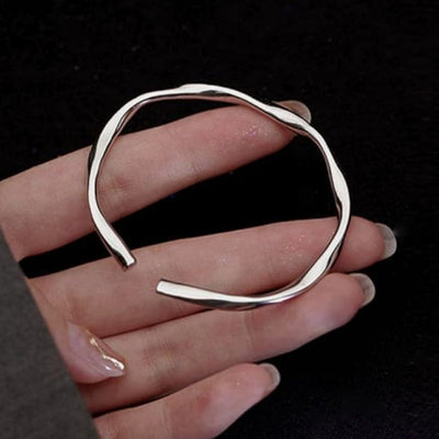 Elegant Irregular Silver Bracelet
