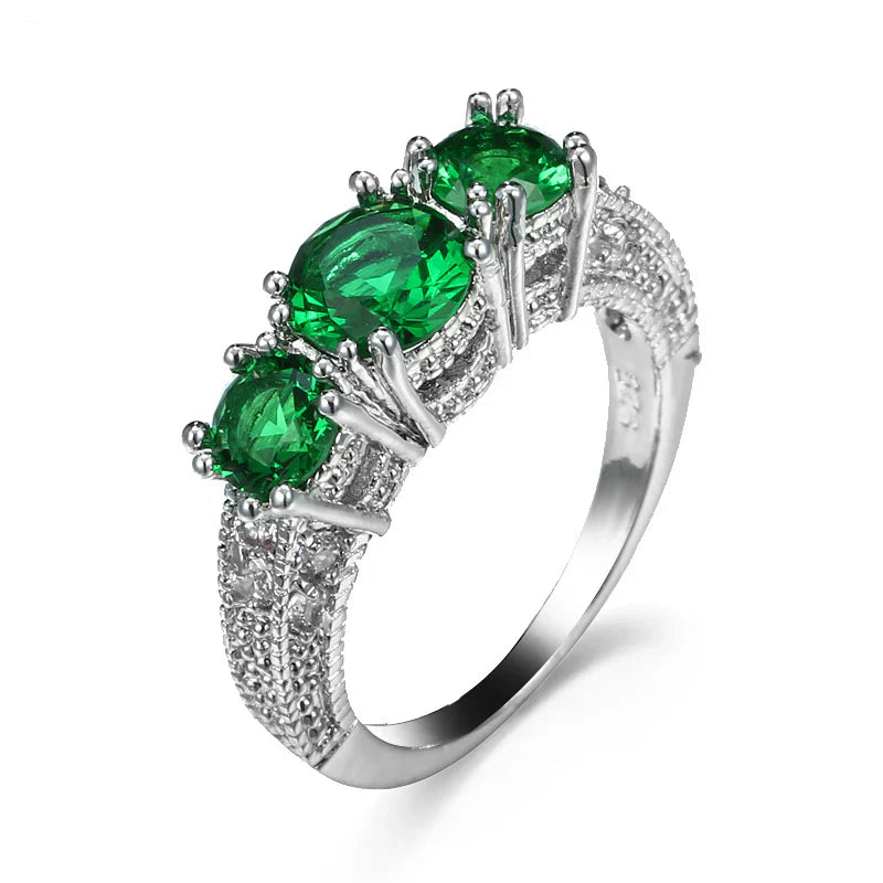 Emerald Enchanted Silver Ring