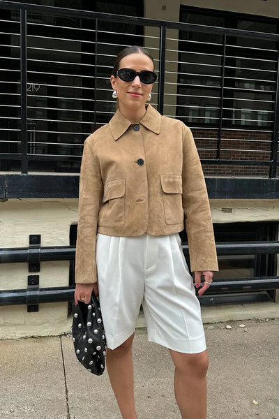 Wool collared jacket "City Brunch" – Elegant & refined