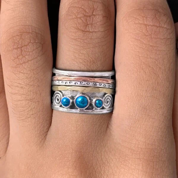 Sapphire meditation ring "Sunset Soirée" – Elegant & refined