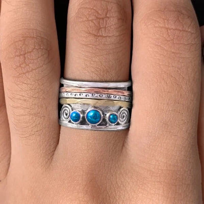 Sapphire meditation ring "Sunset Soirée" – Elegant & refined